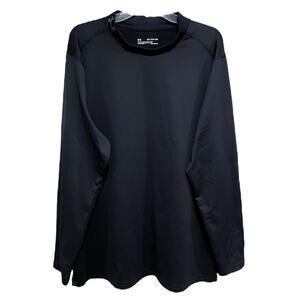 Under Armour Mens Coldgear Mock Neck Shirt Size 3XL Black Base Layer Thermal